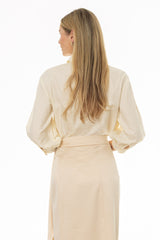 Cream Paisley 3/4 Sleeve Blouse