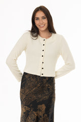 Cream Soft Knit Cardigan