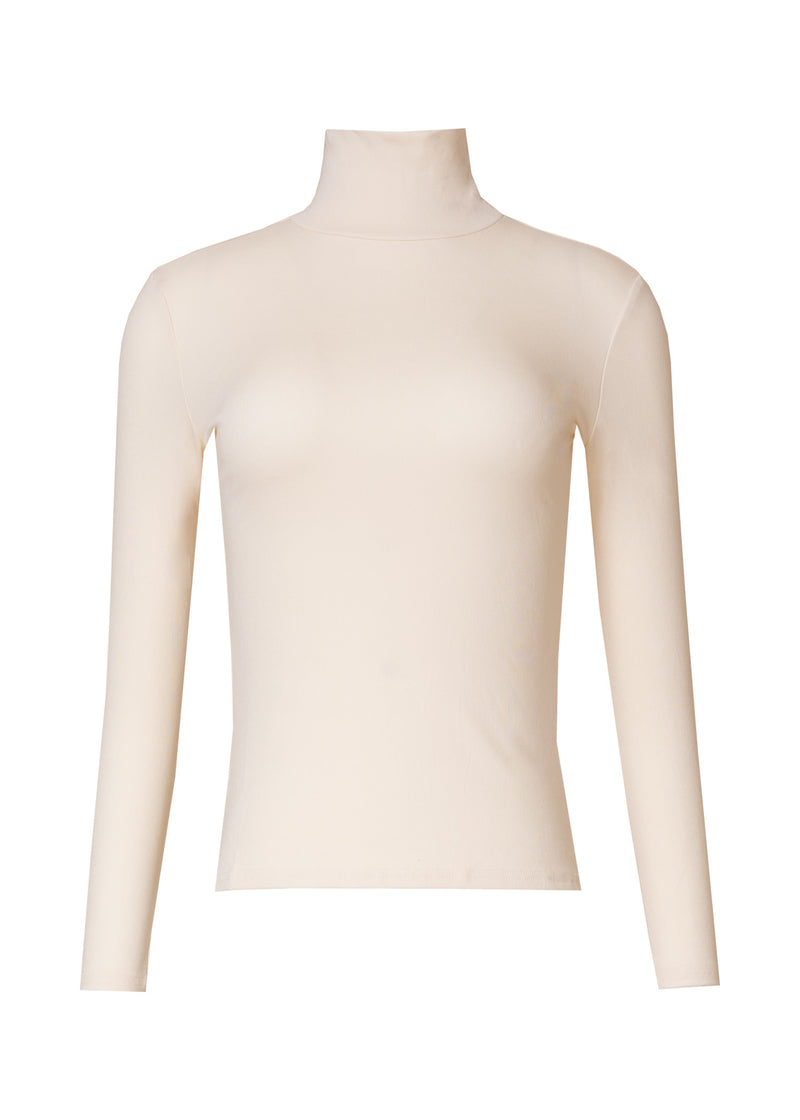 Cream Solid Turtleneck