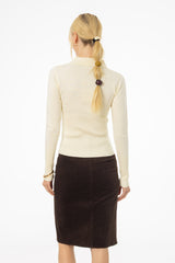 Cream Waisted Cardigan
