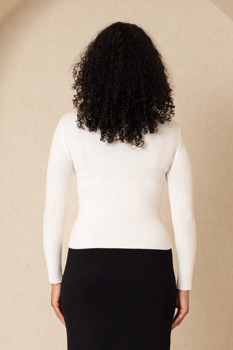 Cream Cutout Sweater