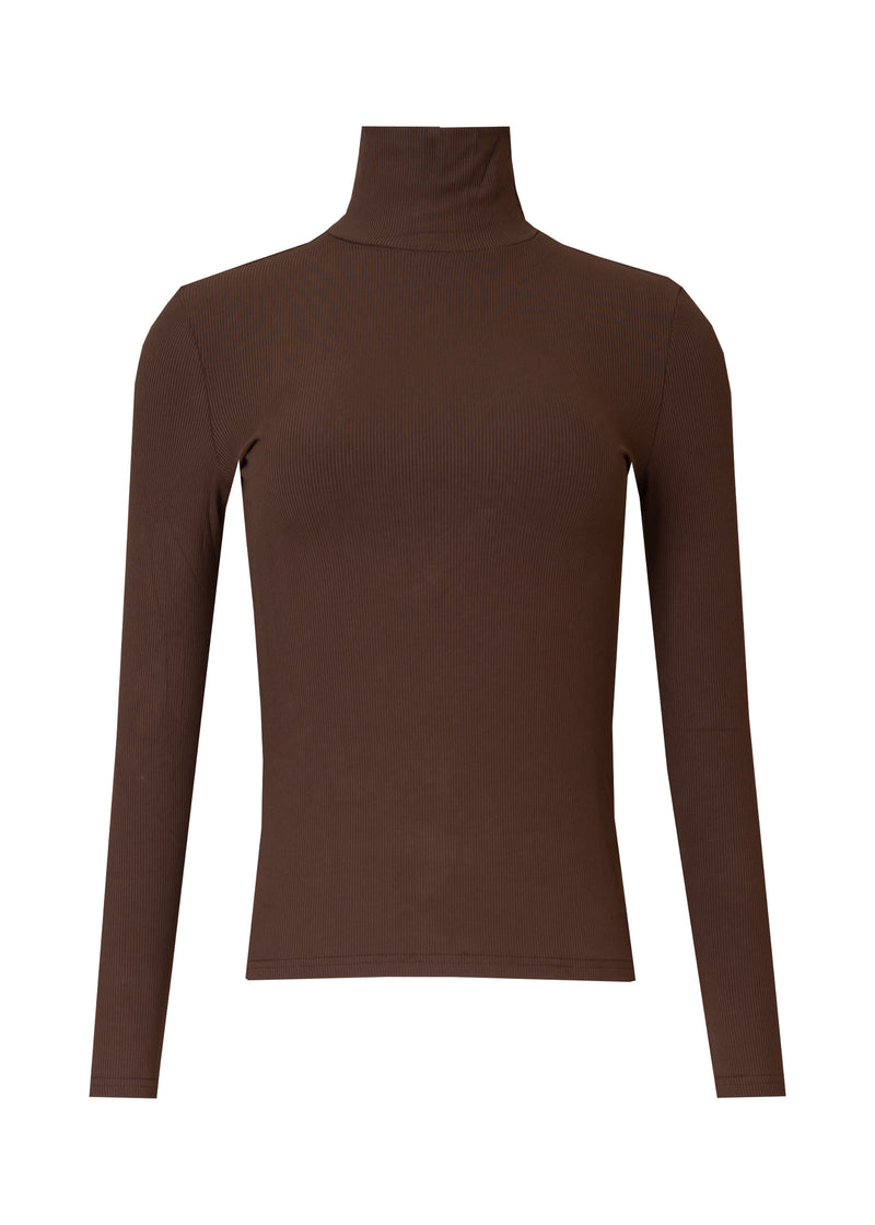 Dark Brown Ribbed Turtleneck