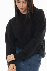 Dark Charcoal Oversized Knit Sweater Top