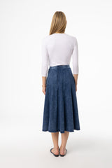 Dark Denim Swing Skirt