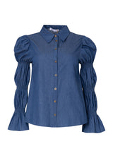 Denim Marie Sleeve Blouse