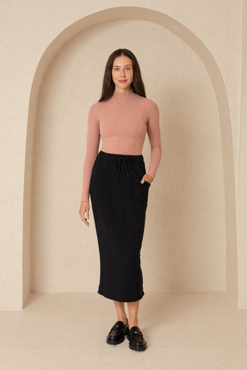 Knit skirt with pockets hotsell