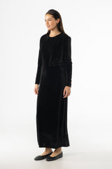 Black Ribbed Velour Jumper