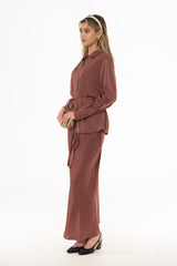 Dusty Rose Silk Feel Slip Skirt