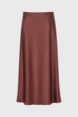 Dusty Rose Silk Feel Slip Skirt