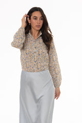 Floral Printed Ruffle Blouse