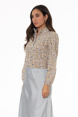 Floral Printed Ruffle Blouse