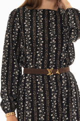 Floral Printed Square Neck Maxi Dress