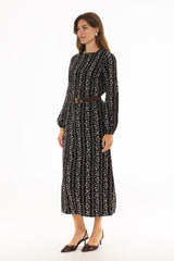 Floral Printed Square Neck Maxi Dress
