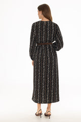 Floral Printed Square Neck Maxi Dress