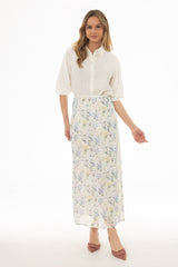 Floral Printed Wrap Skirt