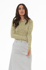 Forest Dot Printed Round Neck T-Shirt