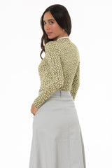 Forest Dot Printed Round Neck T-Shirt