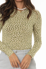 Forest Dot Printed Round Neck T-Shirt