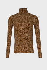 Gold Dotted Printed Turtleneck