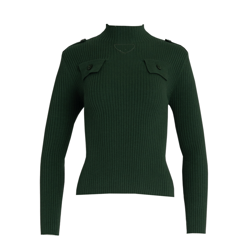 Green Cargo Knit Top