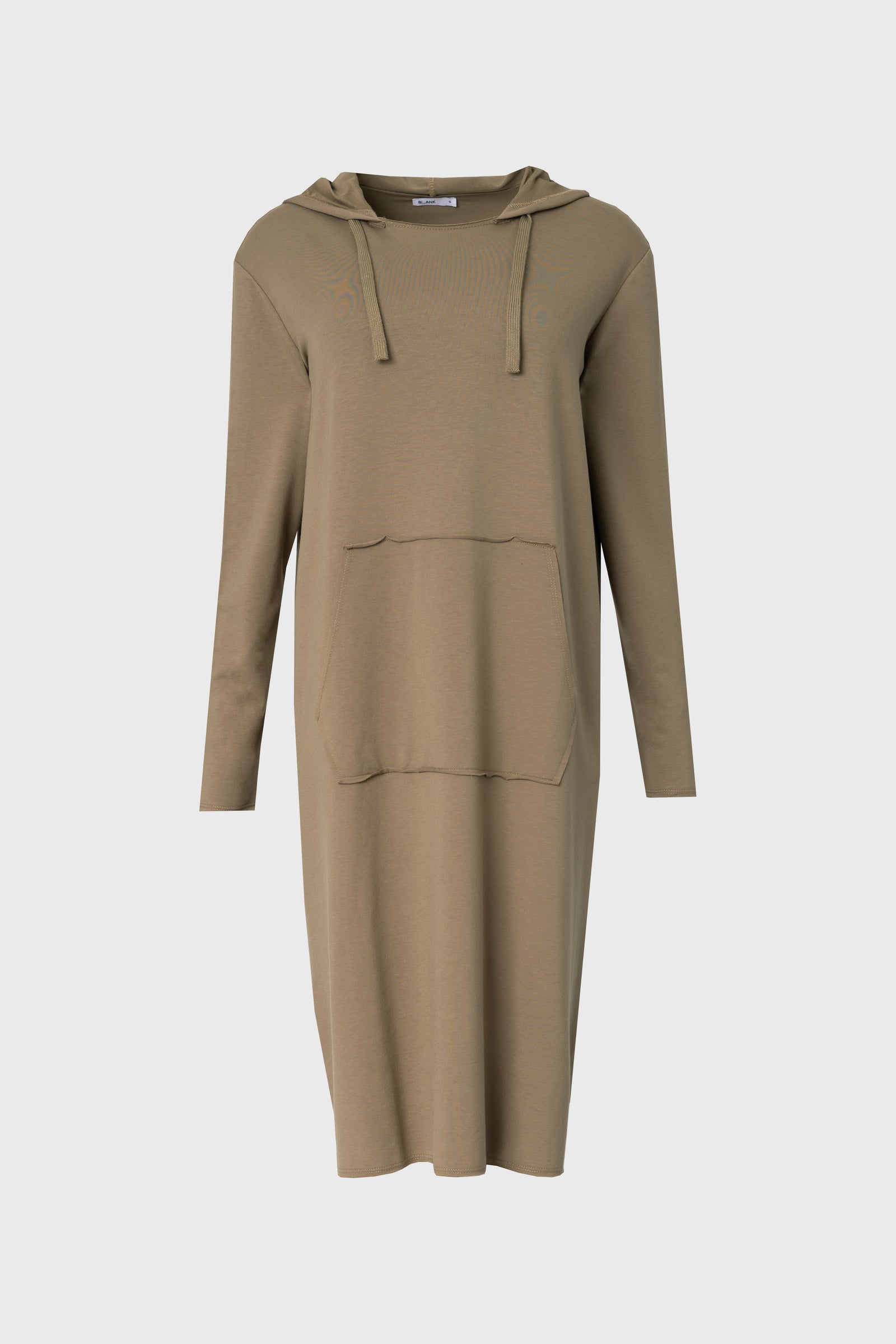 Green Drawstring Hoodie Dress – BLANK
