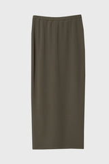 Green Herringbone Textured Skirt