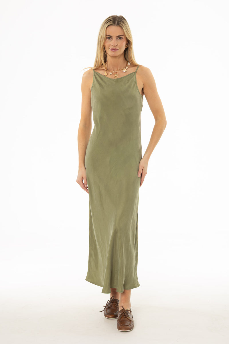 Green Slip Dress  BLANK