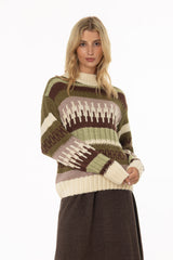 Green Multi Knit Sweater