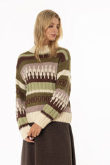 Green Multi Knit Sweater