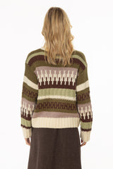 Green Multi Knit Sweater