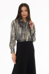 Green Oversized Printed Blouse