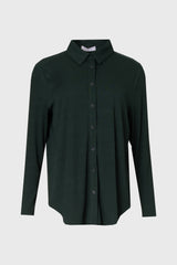 Green Ribbed Textured Shirt