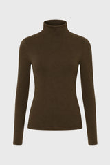 Green Seamless Turtleneck Top