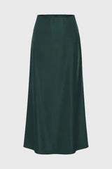 Green Silk Feel Slip Skirt