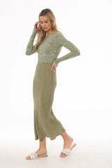 Green Slip Skirt