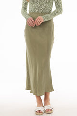Green Slip Skirt