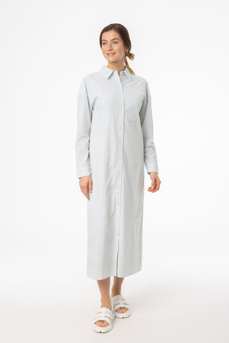 striped maxi shirt dress Patou