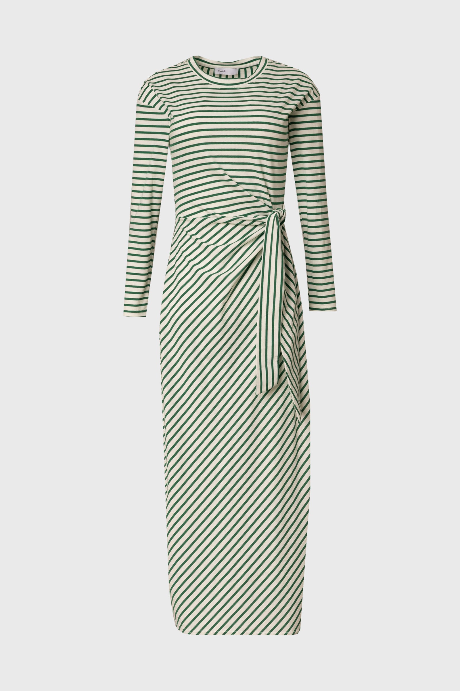 knee length dresses for ladies Green Striped Tie Maxi Dress – BLANK