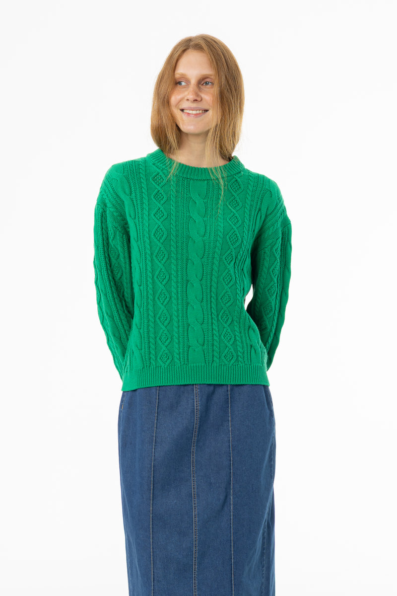 Green Tri Knit Sweater