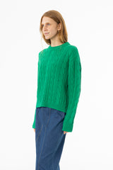 Green Tri Knit Sweater