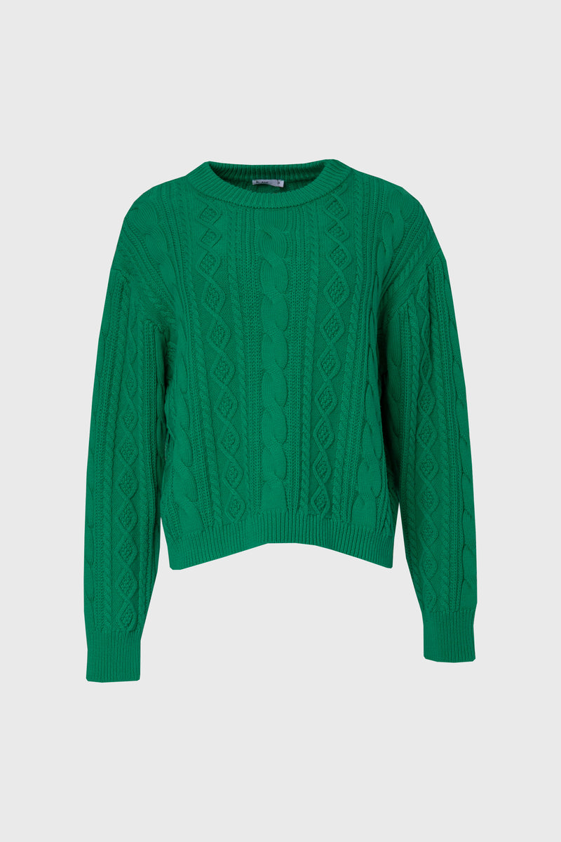 Green Tri Knit Sweater
