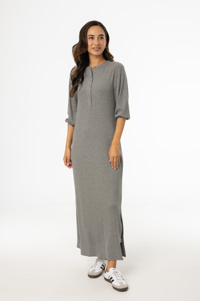 Grey3-4SleeveMaxiDress-