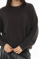 Grey Basic Knit Sweater