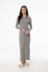 Grey Cardi Maxi Dress