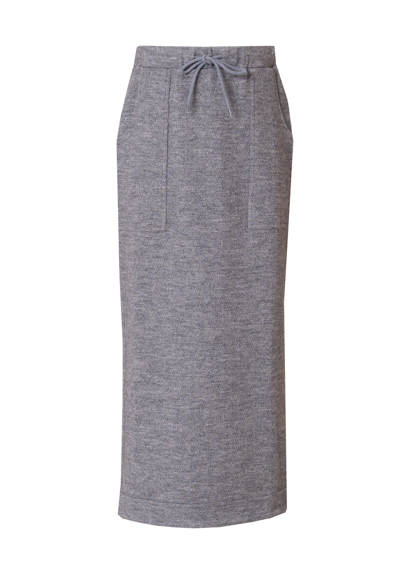 Grey Knit Drawstring Pocket Skirt