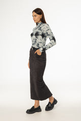 Grey Everyday Microsuede Skirt