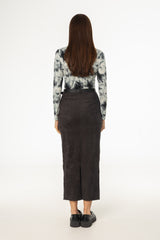 Grey Everyday Microsuede Skirt