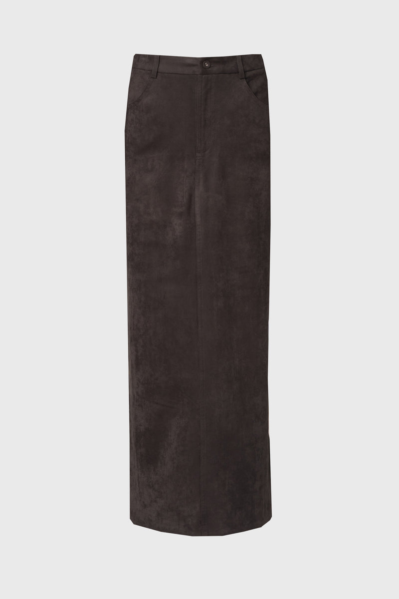 Grey Everyday Microsuede Skirt