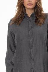 Grey Feather Soft Blouse