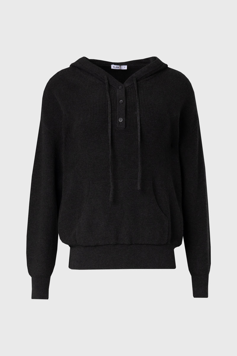 Grey Knit Hoodie Sweater